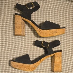 NEW Free People Black Suede Sandals